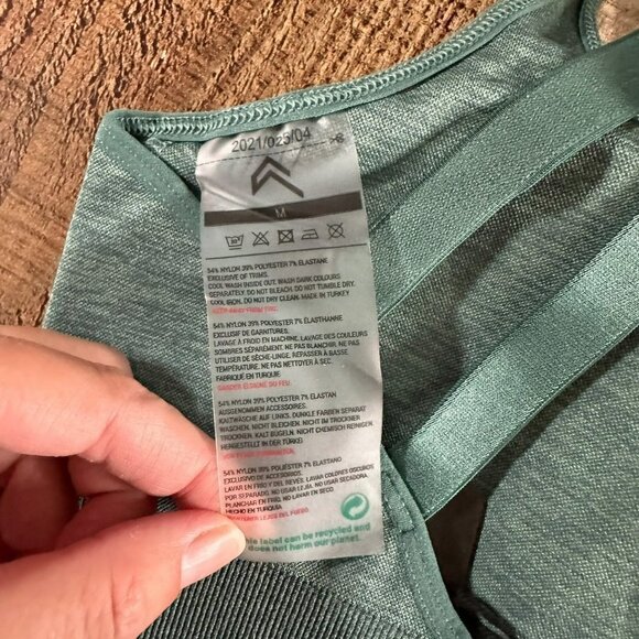Oner Mineral Green Marl classic seamless sports bra M - Picture 3 of 7